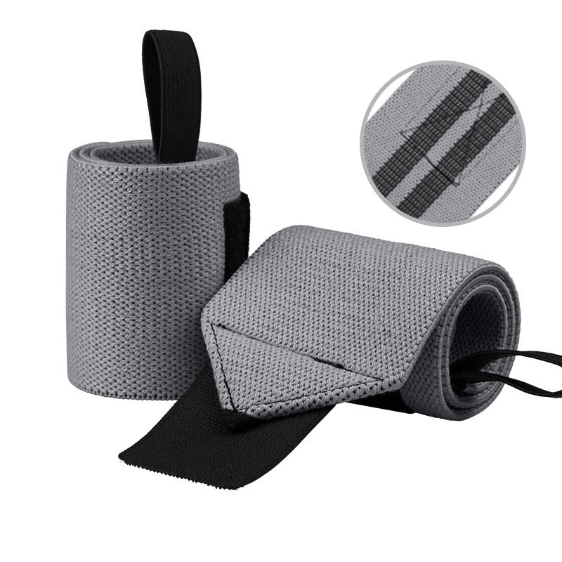 Power Lifting Bench Press Anti-sprain Professional Sports Pressure Booster Stripe Wrist Winding Elastic Bandage