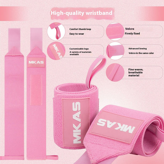 Power Lifting Bench Press Anti-sprain Professional Sports Pressure Booster Stripe Wrist Winding Elastic Bandage