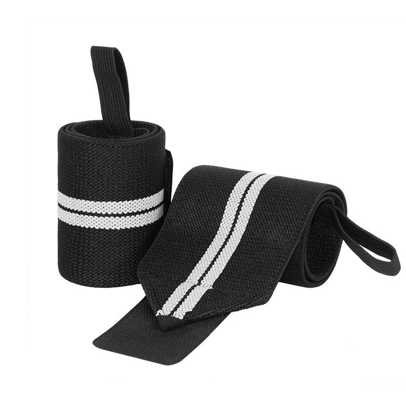 Power Lifting Bench Press Anti-sprain Professional Sports Pressure Booster Stripe Wrist Winding Elastic Bandage