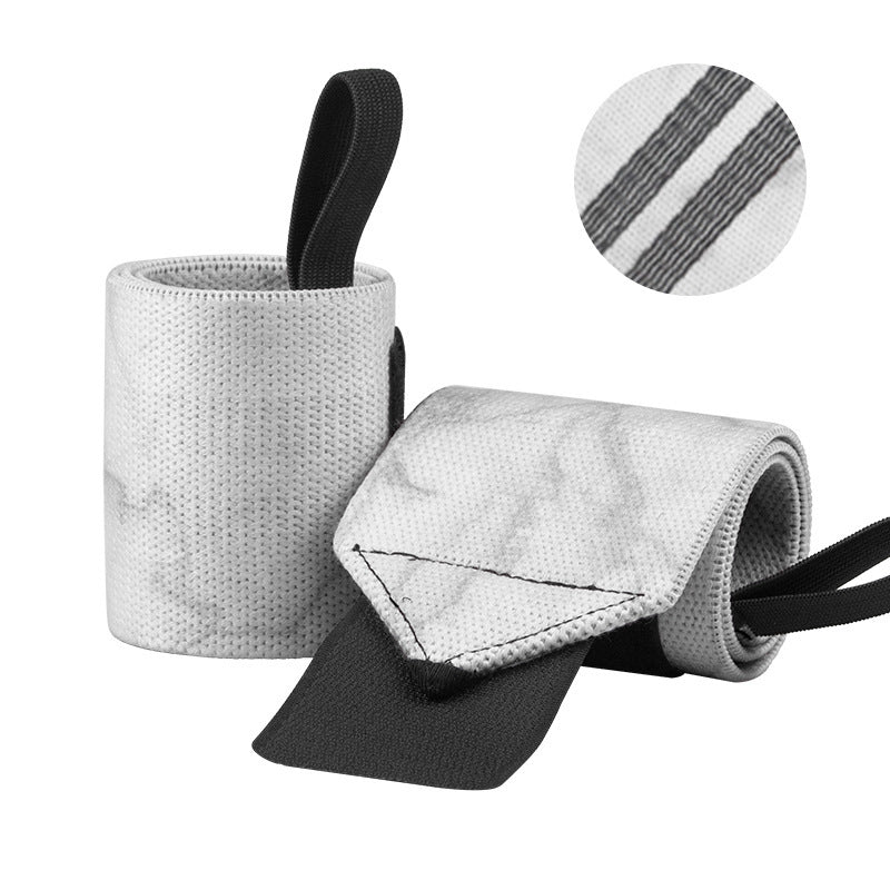 Power Lifting Bench Press Anti-sprain Professional Sports Pressure Booster Stripe Wrist Winding Elastic Bandage