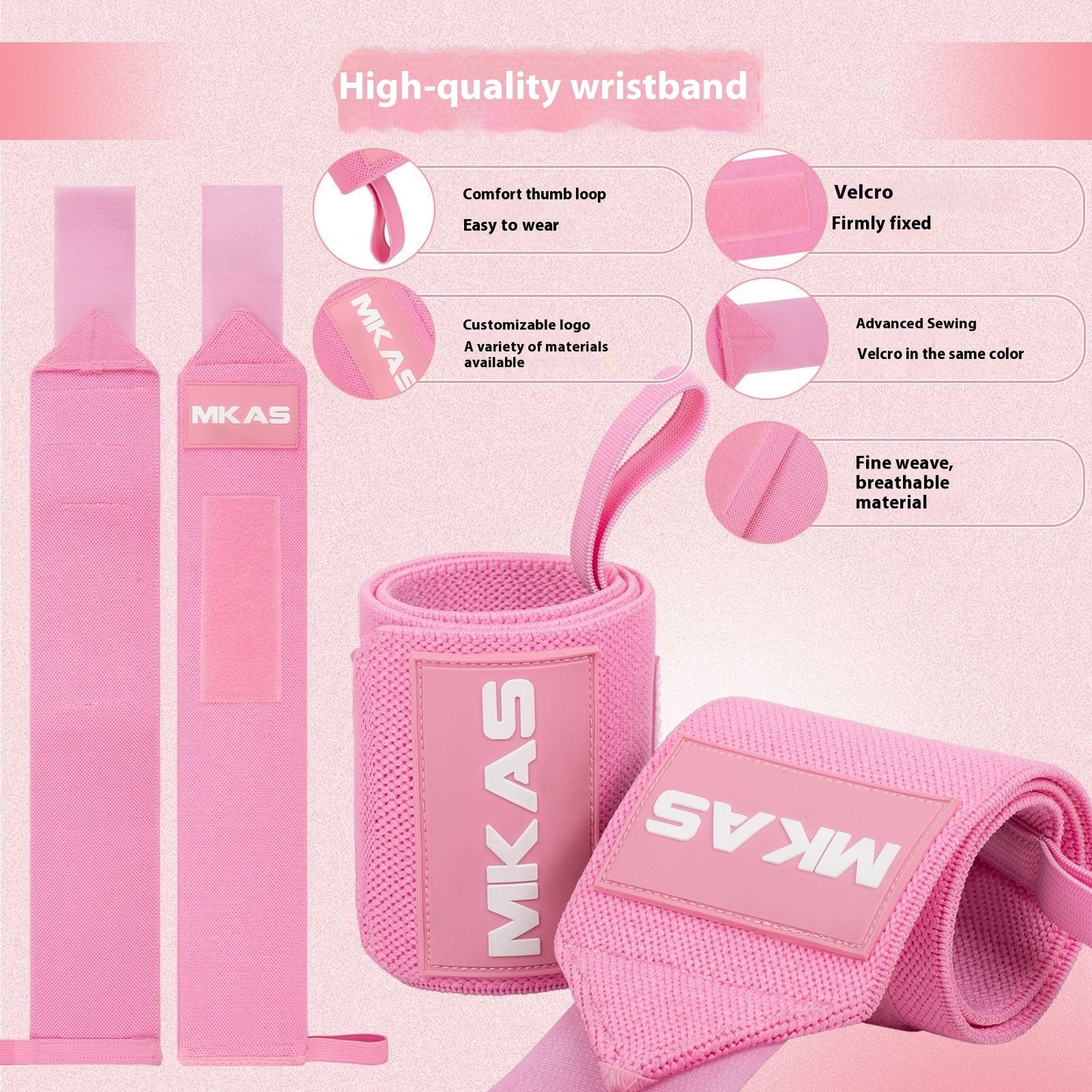 Power Lifting Bench Press Anti-sprain Professional Sports Pressure Booster Stripe Wrist Winding Elastic Bandage