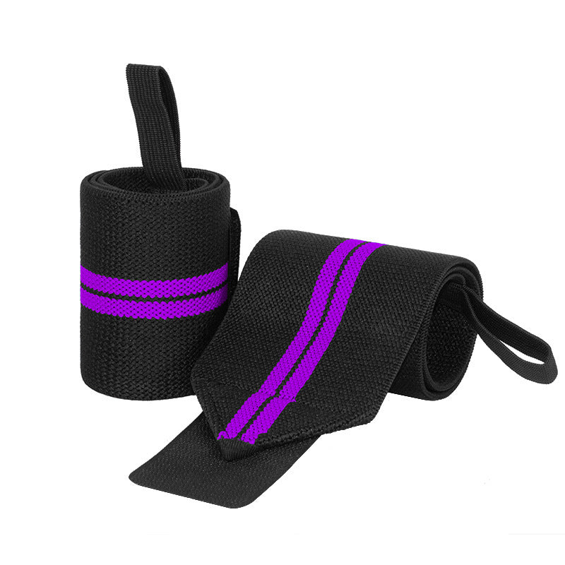 Power Lifting Bench Press Anti-sprain Professional Sports Pressure Booster Stripe Wrist Winding Elastic Bandage
