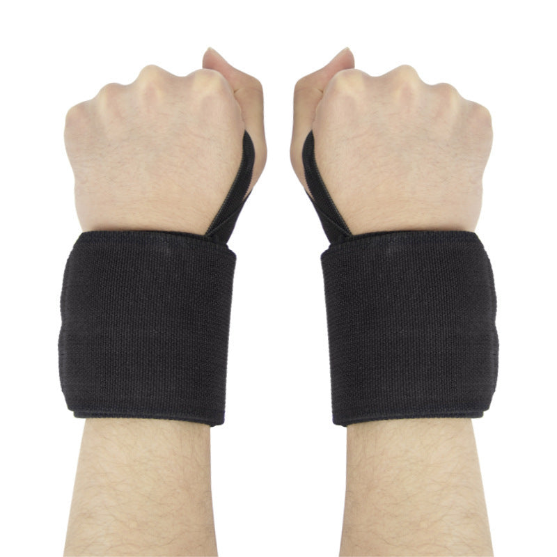 Power Lifting Bench Press Anti-sprain Professional Sports Pressure Booster Stripe Wrist Winding Elastic Bandage