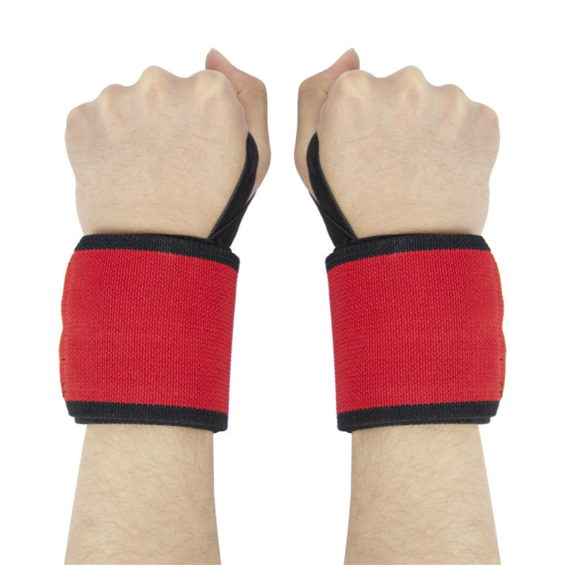 Power Lifting Bench Press Anti-sprain Professional Sports Pressure Booster Stripe Wrist Winding Elastic Bandage