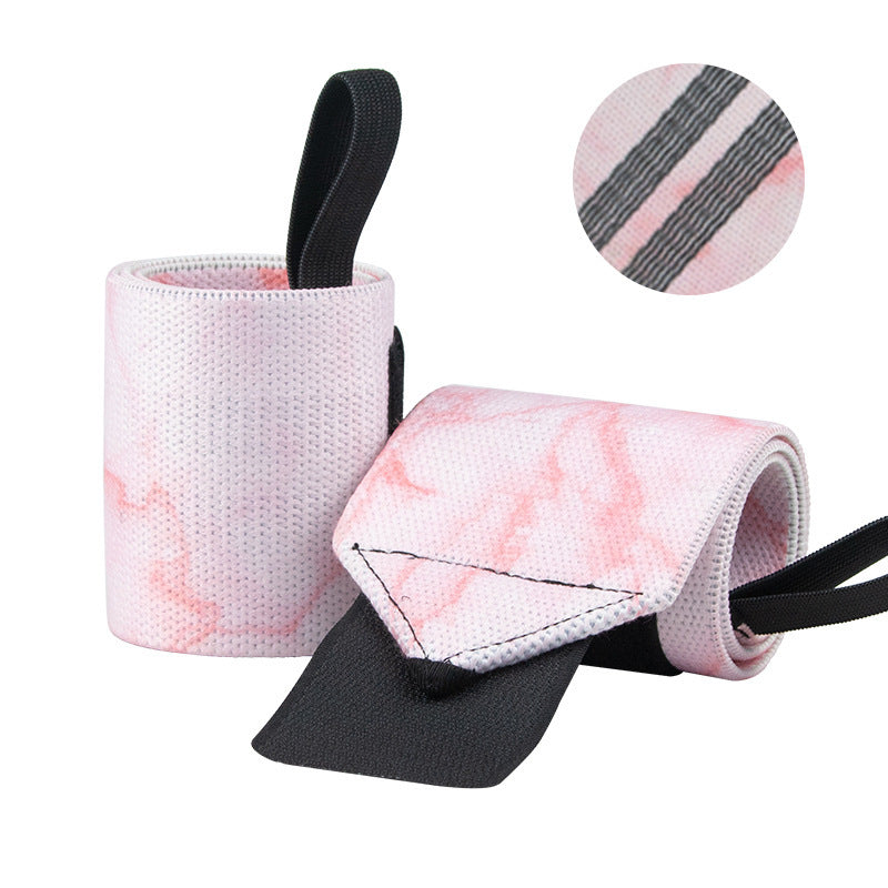 Power Lifting Bench Press Anti-sprain Professional Sports Pressure Booster Stripe Wrist Winding Elastic Bandage