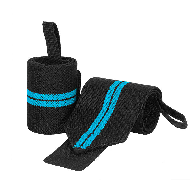 Power Lifting Bench Press Anti-sprain Professional Sports Pressure Booster Stripe Wrist Winding Elastic Bandage